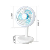 پنکه رو میزی قابل حمل USB قابل شارژ با چراغ LED DP-7632