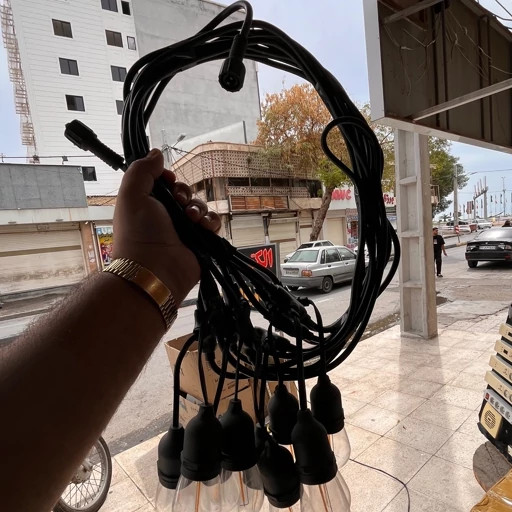 ریسه لامپی خورشیدی 10لامپ